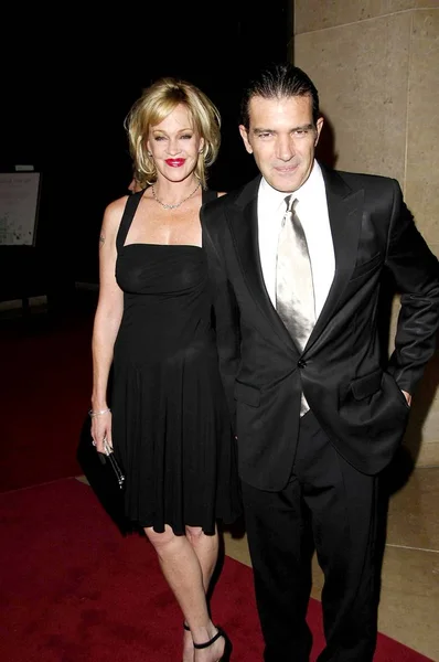 Melanie Griffith Antonio Banderas Yıllık Imagen Ödülleri Için Gelenler Gelenler — Stok fotoğraf