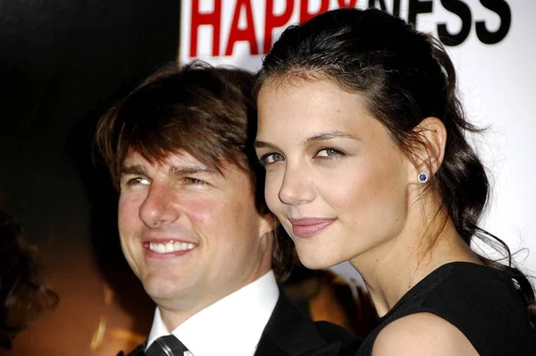Tom Cruise Katie Holmes Arrivals Pursuit Happyness World Premiere Mann — Stock Photo, Image