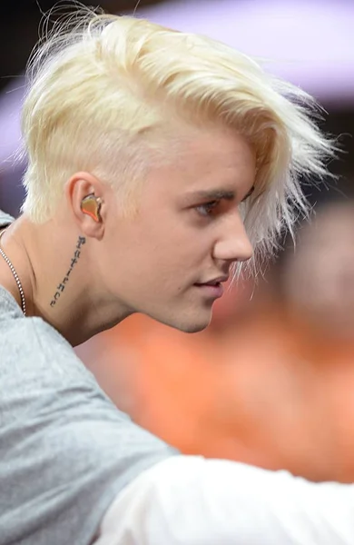 Justin Bieber Sur Scène Pour Nbc Today Show Concert Avec — Photo