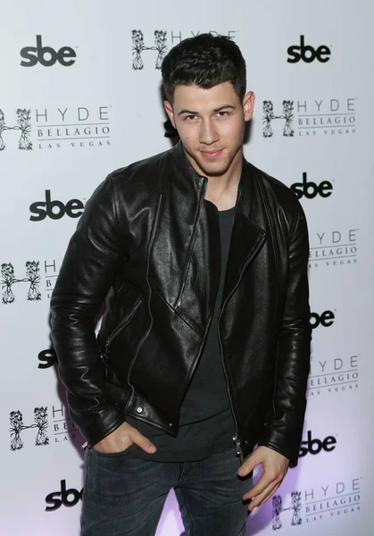 Nick Jonas Chegadas Para Nick Jonas Hosts Hyde Bellagio Third — Fotografia de Stock