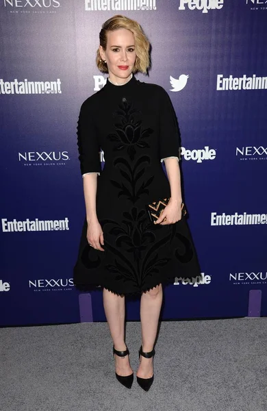 Sarah Paulson Arrivals Entertainment Weekly People Upfronts Party High Line — Stock Photo, Image
