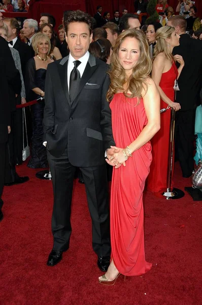 Robert Downey Susan Downey Vid Ankomst För Årliga Academy Awards — Stockfoto