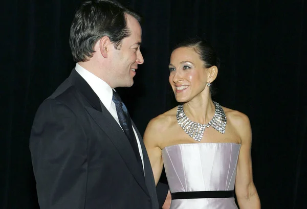 Matthew Broderick Sarah Jessica Parker Party Odd Couple Opening Night — Stock Photo, Image