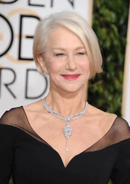 Helen Mirren Wearing Harry Winston Necklace Arrivals 73Rd Annual Golden — Stock Photo, Image