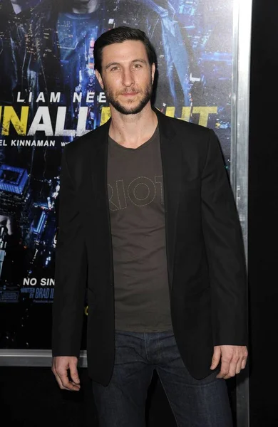 Pablo Schreiber Chegadas Para Run All Night Premiere Amc Theater — Fotografia de Stock