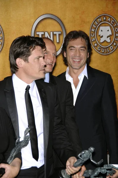 Josh Brolin Woody Harrelson Javier Bardem Arrivals Press Room 44Th — Foto de Stock