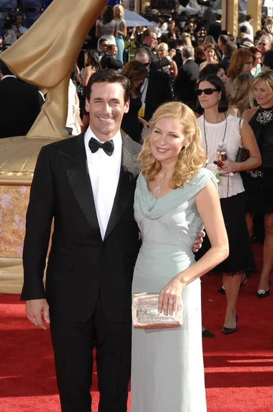 Jon Hamm Jennifer Westfeldt Arrivals 61St Primetime Emmy Awards Arrivals — Stock Photo, Image