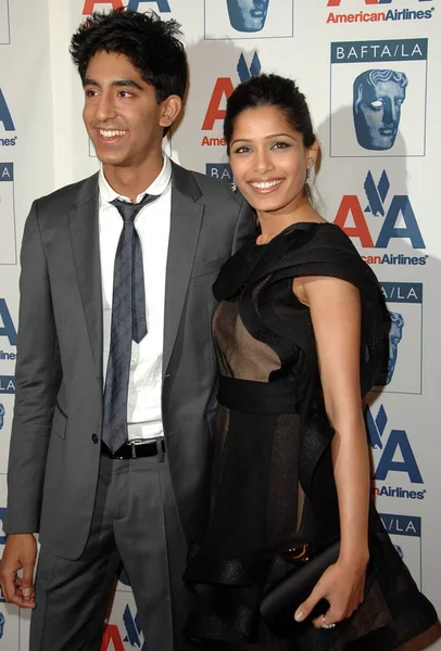 Dev Patel Freida Pinto Arrivals 2009 Bafta Britannia Awards Hyatt — Stock Photo, Image