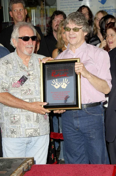 Don Zimmerman Steve Miller Ceremonia Inducción Hollywood Rockwalk Fame Honores —  Fotos de Stock