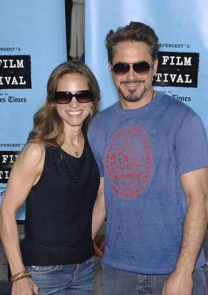 Susan Downey Robert Downey Las Llegadas Para Festival Cine Los — Foto de Stock