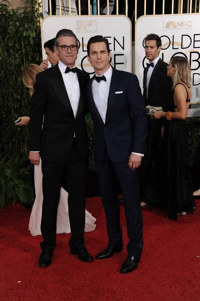 Simon Halls Matt Bomer Arrivals 72Nd Annual Golden Globe Awards — Stock Photo, Image