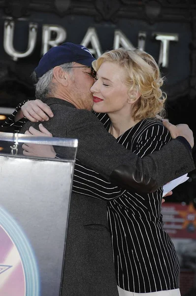 Steven Spielberg Cate Blanchett Alla Cerimonia Induzione Star Hollywood Walk — Foto Stock