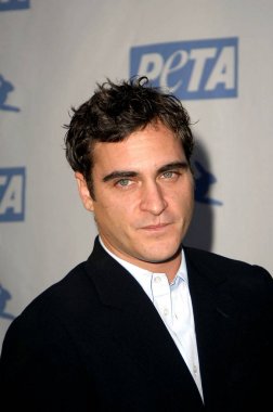 Joaquin Phoenix at arrivals for PETA 25th Anniversary Gala and Awards, Paramount Pictures Studios, Los Angeles, CA, September 10, 2005. Photo by: Michael Germana/Everett Collection clipart