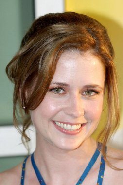 Jenna Fischer 40 yıl eski Virgin prömiyeri, Arclight cinema, Los Angeles, CA, 11 Ağustos 2005 için gelenler. Fotoğraf: John Hayes/Everett Collection