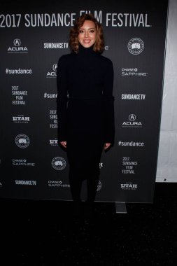 Sundance Film Festivali 2017'de Little Hours Premiere için gelen Aubrey Plaza, Marc-Park City Municipal Athletic & Recreation Center, Park City, Ut Ocak 19, 2017. Fotoğraf: James Atoa / Everett Koleksiyonu