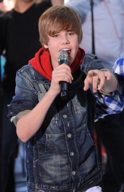 Justin Bieber Justin Bieber ile Nbc Today Show Konseriçin sahnede, Rockefeller Plaza, New York, Ny Haziran 4, 2010 