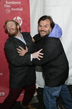 Henry Zebrowski, Jack Black 2015 Sundance Film Festivali'nde D Train Premiere için gelenler, Kütüphane Merkezi Tiyatrosu, Park City, Ut Ocak 23, 2015. Fotoğraf: James Atoa / Everett Koleksiyonu