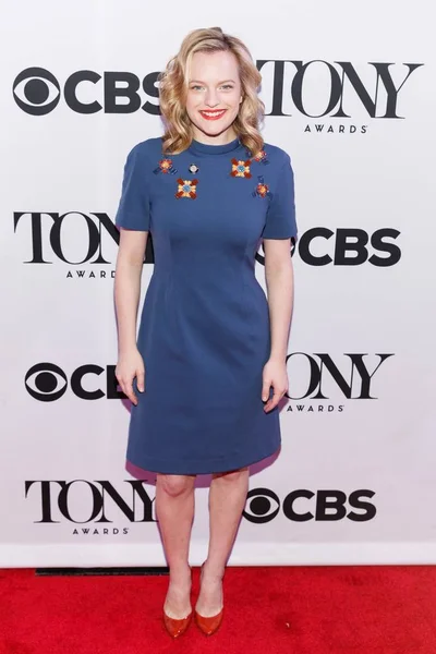 Elisabeth Moss Chegadas Para 2015 Tony Awards Meet Nominees Press — Fotografia de Stock