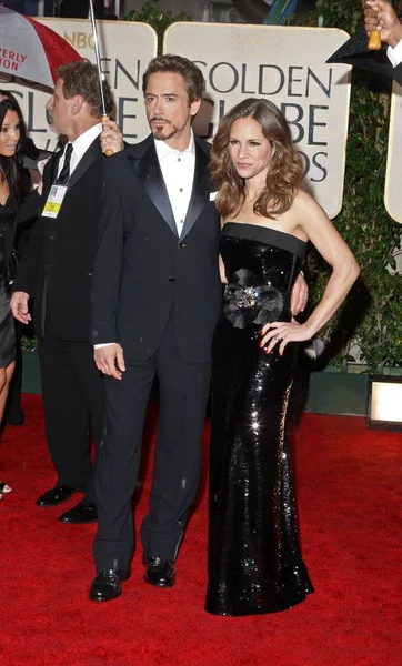 Robert Downey Susan Downey Arrivals 67Th Annual Golden Globes Awards — Fotografia de Stock