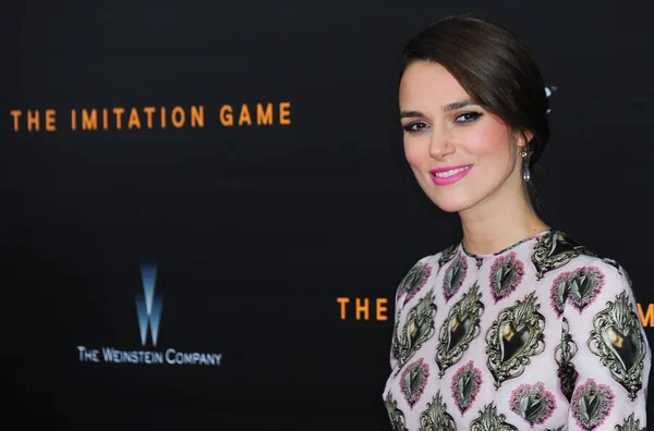 Keira Knightley Las Llegadas Para Imitation Game Premiere Ziegfeld Theatre — Foto de Stock