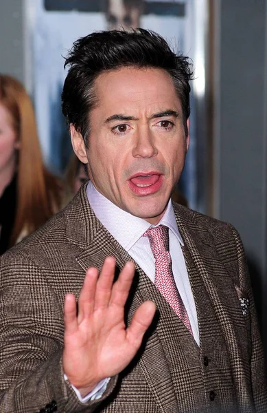 Robert Downey Chegadas Para Sherlock Holmes Premiere Alice Tully Hall — Fotografia de Stock