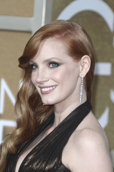 Jessica Chastain Las Llegadas Para Los 72º Premios Globo Oro — Foto de Stock