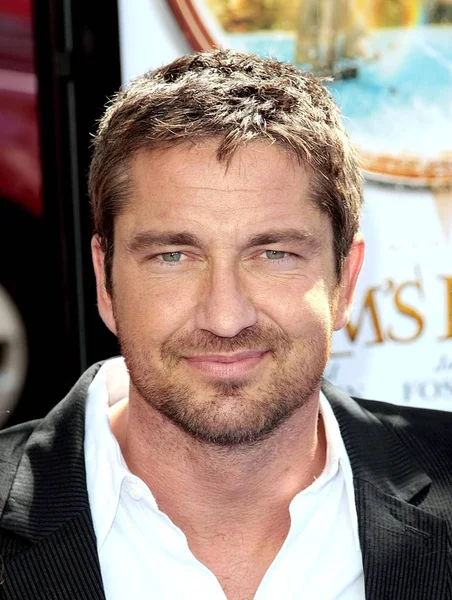 Gerard Butler Las Llegadas Para Nim Island Premiere Grauman Chinese —  Fotos de Stock