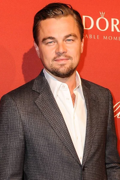 Leonardo Dicaprio Arrivals Academy Awards Hollywood Reporter Thr Nominees Night — стоковое фото