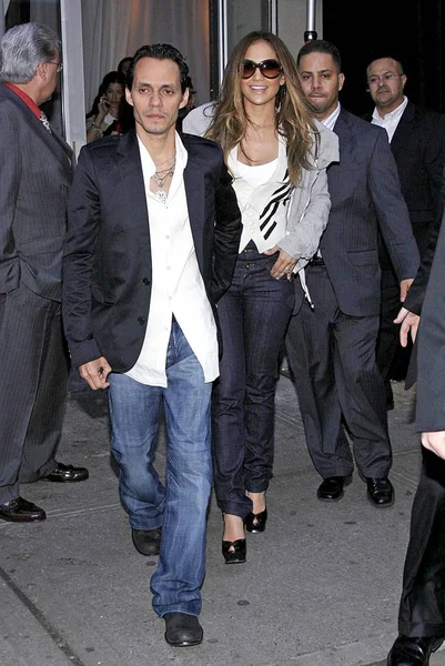Jennifer Lopez Marc Anthony Departures Jennifer Lopez Leaves Rehearsal Como — Stockfoto