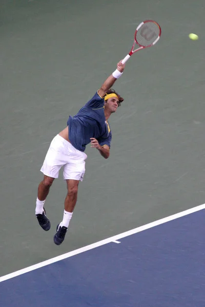 Roger Federer Asistiendo Las Finales Del Campeonato Abierto Tenis Los —  Fotos de Stock