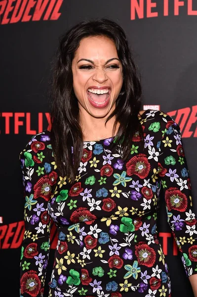 Rosario Dawson Las Llegadas Para Marvel Daredevil Temporada Dos Estreno — Foto de Stock