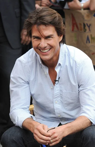 Tom Cruise Talk Show Para Good Morning America Gma Celebrity — Foto de Stock