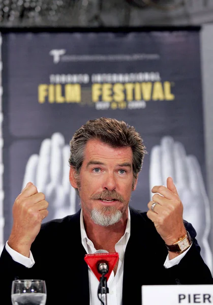 Pierce Brosnan Torontói Matador Premiernek Toronto Film Festival Nak Sajtótájékoztatón — Stock Fotó