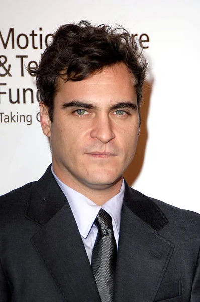 Joaquin Phoenix Při Příjezdu Procházku Line Motion Film Fund Benefici — Stock fotografie