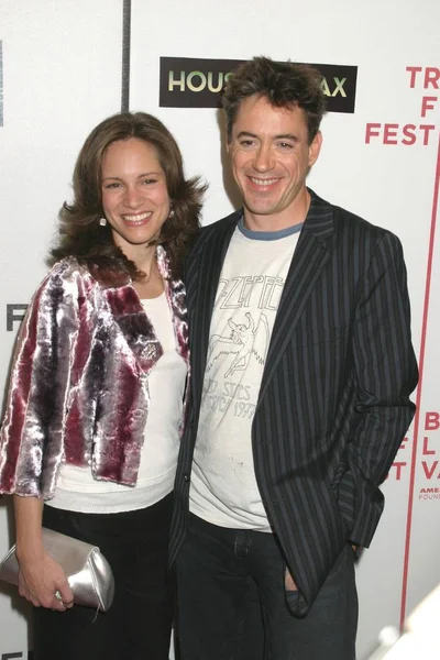 Susan Levin Robert Downey Arrivals House Wax Premiere Tribeca Film — Stock Photo, Image