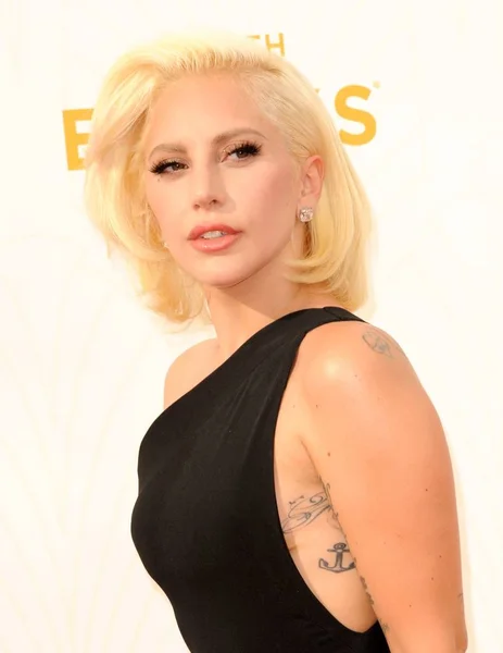 Lady Gaga Arrivals 67Th Primetime Emmy Awards 2015 Arrival Microsoft — Stok Foto