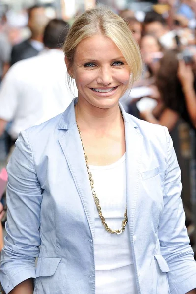 Cameron Diaz Visits Good Morning America Out Celebrity Candids Tuesday — Stock Photo, Image