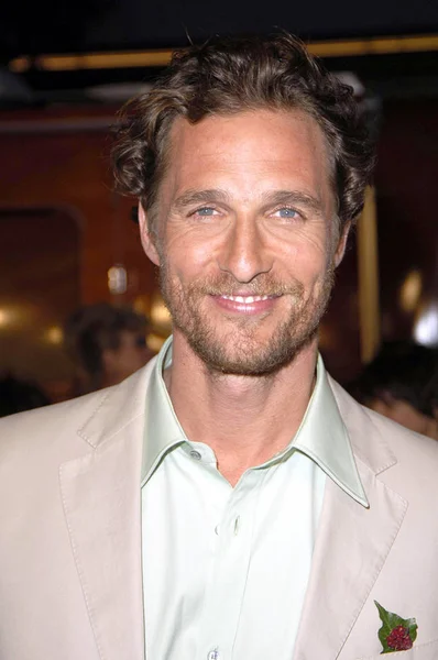 Matthew Mcconaughey Las Llegadas Para Sahara Premiere Grauman Chinese Theatre — Foto de Stock