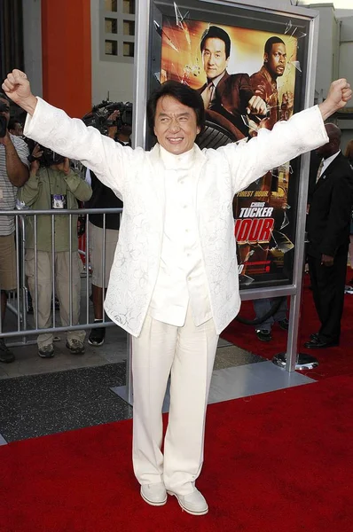Jackie Chan Agli Arrivi Rush Hour Premiere Grauman Chinese Theatre — Foto Stock