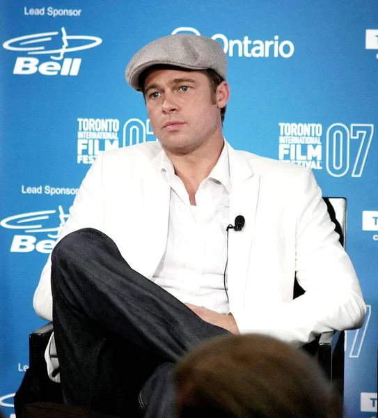 Brad Pitt at the press conference for THE ASSASSINATION OF JESSE JAMES BY THE COWARD ROBERT FORD Press Conference at the 32nd Annual Toronto International Film Festival, Four Seasons Hotel, Toronto, Canada, ON, September 08, 2007. Photo by: Myra/Ever