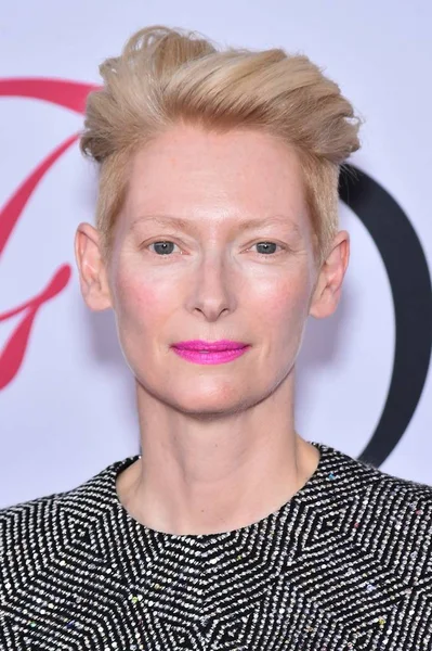 Tilda Swinton Chegadas Para 2016 Cfda Fashion Awards Parte Hammerstein — Fotografia de Stock