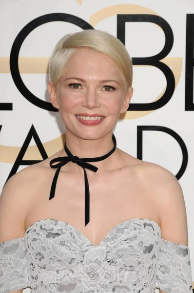 Michelle Williams Las Llegadas Para Los 74Th Annual Golden Globe — Foto de Stock