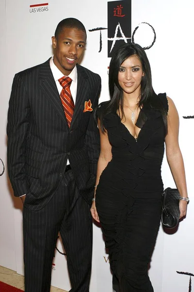 Nick Cannon Kim Kardashian Aux Arrivées Pour Tao Las Vegas — Photo