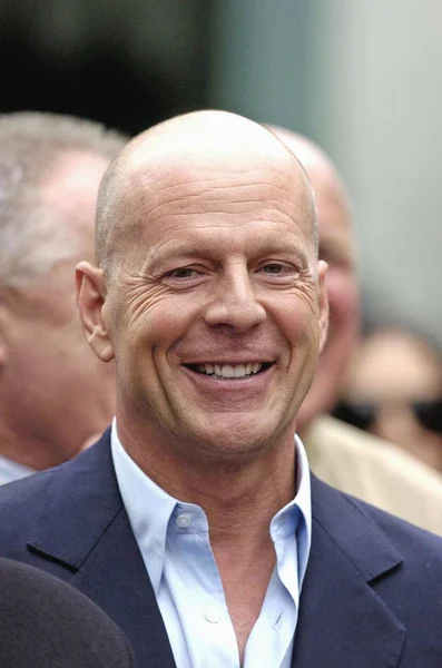 Bruce Willis Tijdens Inductie Ceremonie Voor Star Hollywood Walk Fame — Stockfoto