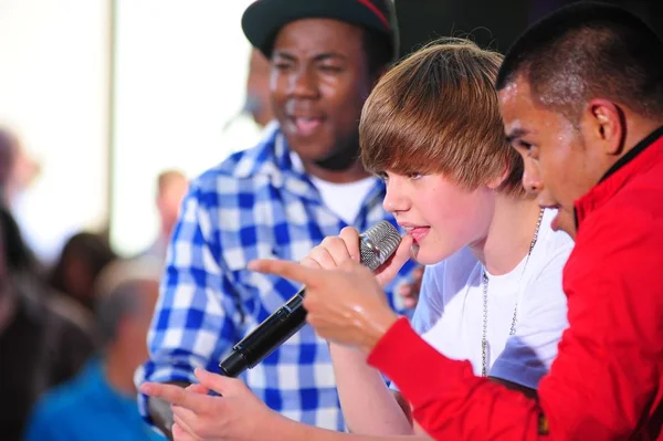 Justin Bieber Escenario Para Nbc Today Show Concert Con Justin — Foto de Stock