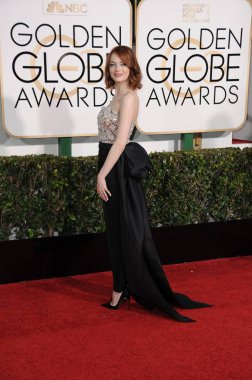 Emma Stone (Lanvin tulum giyiyor) 72 Yıllık Altın Küre Ödülleri için gelenler 2015 - Bölüm 1, Beverly Hilton Hotel, Beverly Hills, Ca Ocak 11, 2015. Fotoğraf: Linda Wheeler / Everett Koleksiyonu