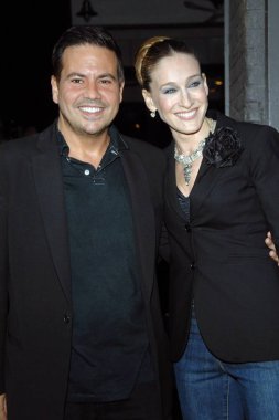 Narciso Rodriguez, Sarah Jessica Parker Sarah Jessica Parker ve Steve ve Barry 's Casual giyim perakendeci tarafından ısırılmış giyim hattı fırlatma partisi için gelen, Studios Drive ın, New York, NY, Mayıs 23, 2007. Fotoğraf: George Taylor/Everett Collection