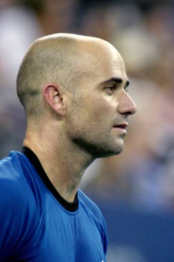 Andre Agassi ABD Açık Tenis Turnuvası, Arthur Ashe Stadyumu, Flushing, Ny, 07 Eylül 2005 için içinde. Fotoğraf: Rob Rich / Everett Koleksiyonu