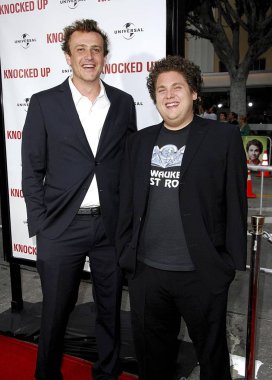 Jason Segel, Jonah Hill Universal Pictures, Mann's Village Tiyatrosu Westwood, Los Angeles, Ca, Mayıs 21, 2007 tarafından Knocked Up Premiere için gelenler. Fotoğraf: Michael Germana / Everett Koleksiyonu
