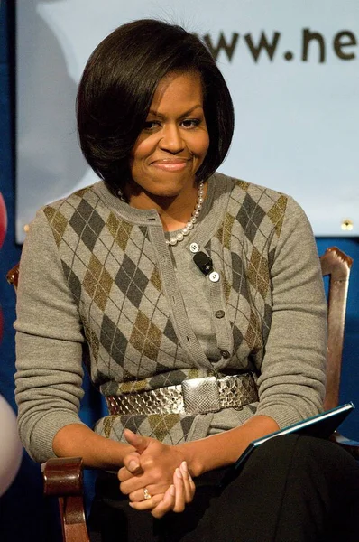 First Lady Michelle Obama Bei Einem Öffentlichen Auftritt Für Die — Stockfoto